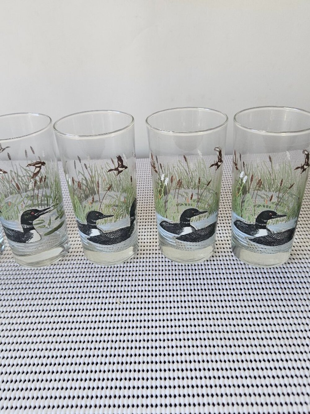 Vintage Irving Oil Limited Wildlife glasses, set of six (G5)